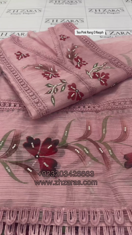 Tea Pink Rang O Naqsh 2pc