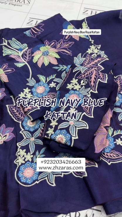 Purplish Navy Blue Royal Kaftan Shirt