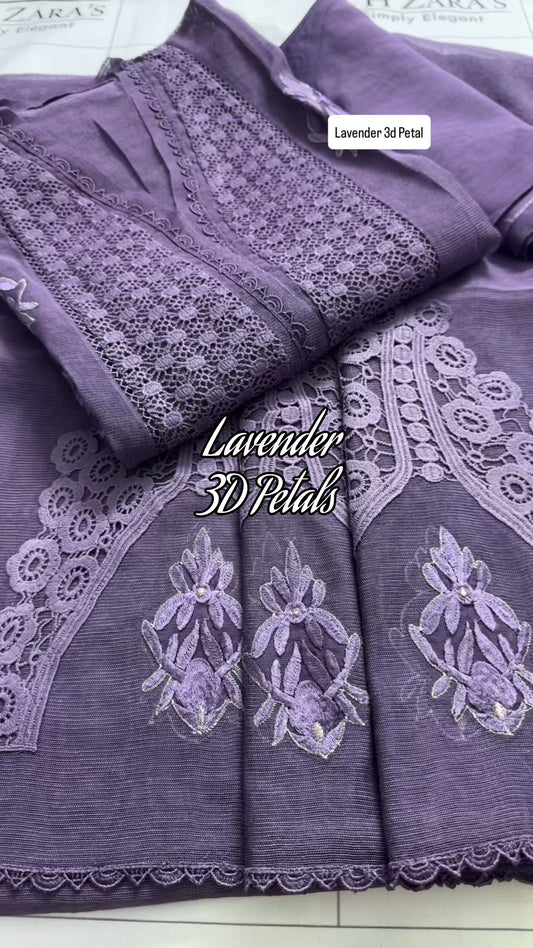 Lavender 3d Petals 3pc
