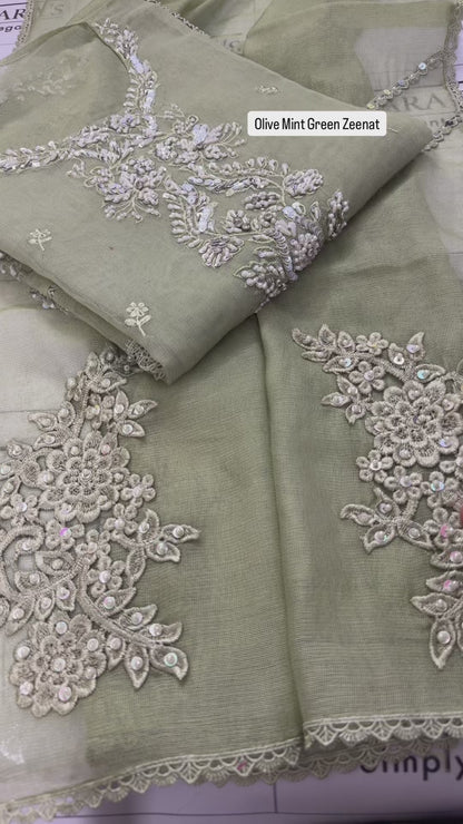 Olive Mint Green Zeenat 2pc