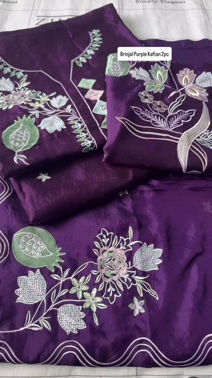 Brinjal Purple Kaftan 2pc