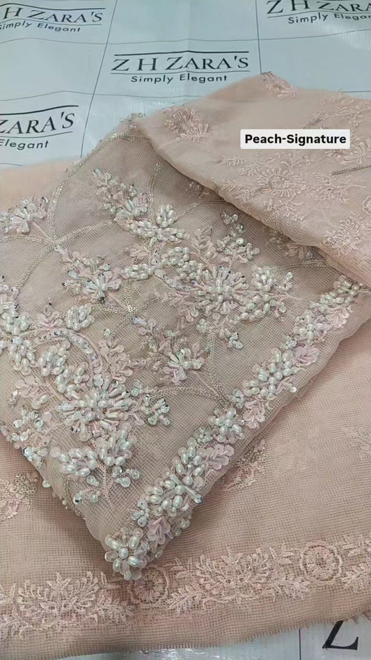 Signature Peach Hand Embellished
