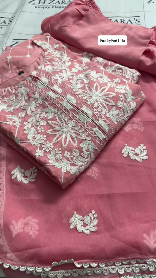 Peachy Pink Laila 3pc