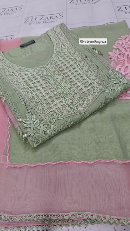 Olive Mint Green Rangreza 2pc