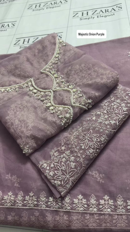 Majestic Onion Purple Hand Embellished
