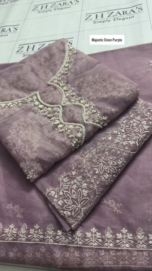 Majestic Onion Purple Hand Embellished