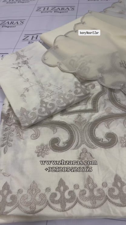 Ivory Noor E Zar 3pc