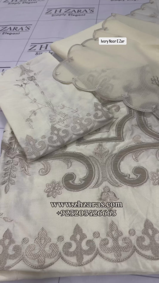 Ivory Noor E Zar 3pc