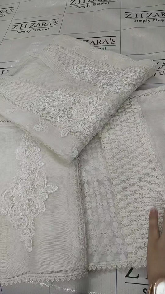 White Premium Crochet 2pc