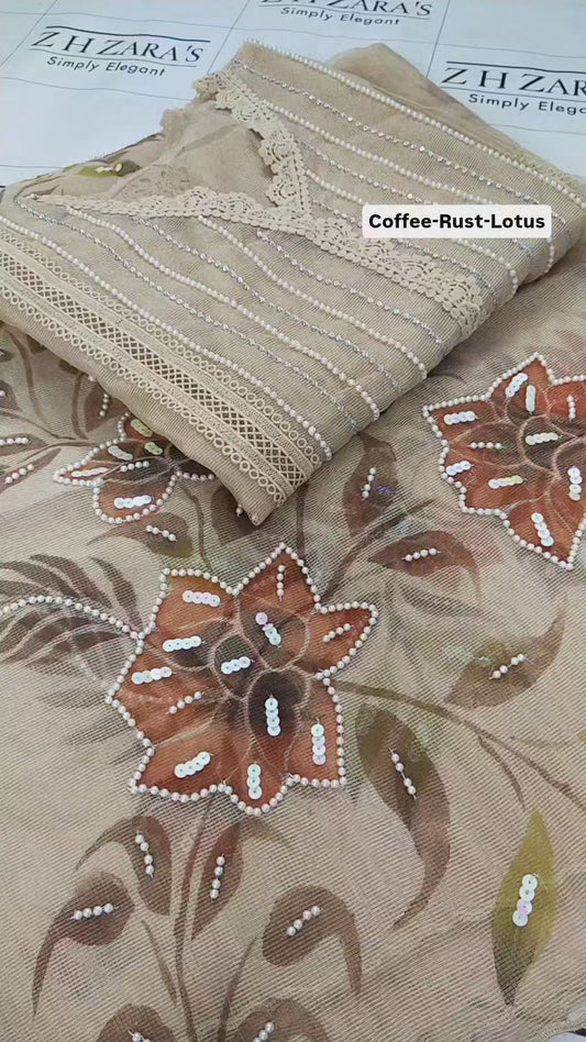 Coffee Rust Lotus 2pc