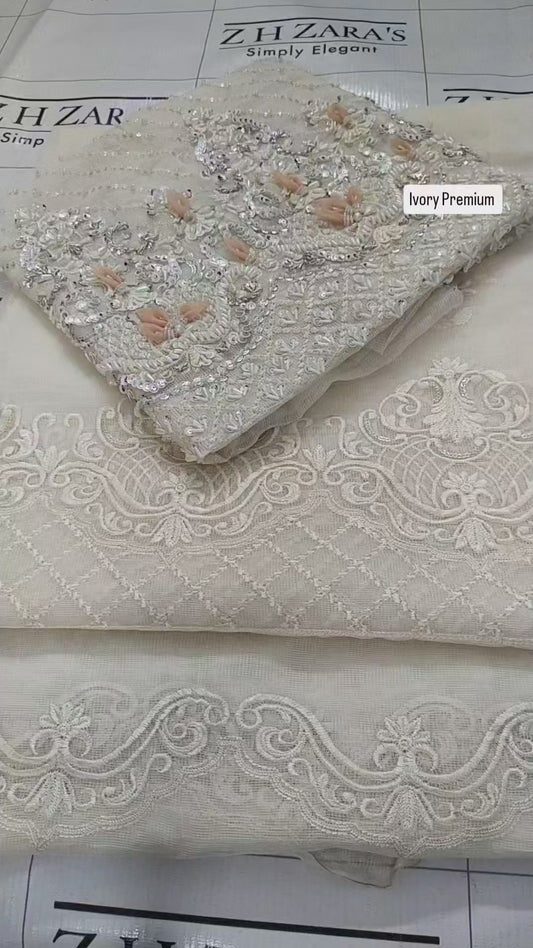 Premium Ivory Hand Embellished