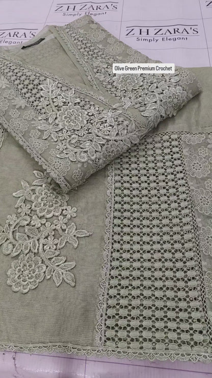 Olive Mint Green Premium Crochet 2pc