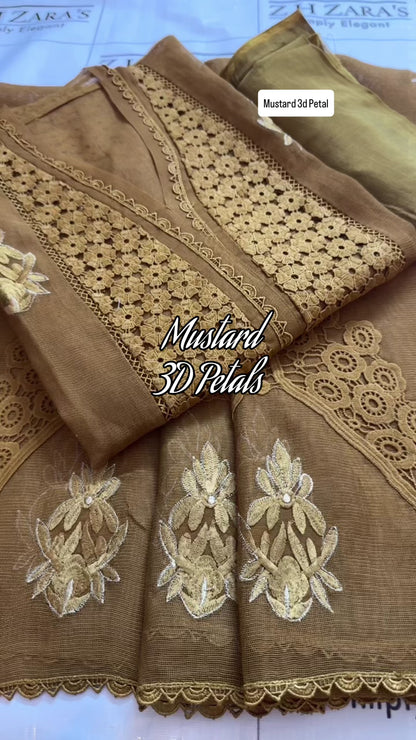 Mustard 3d Petals 3pc