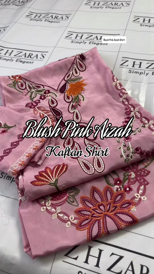 Blush Pink Aizah Kaftan Shirt