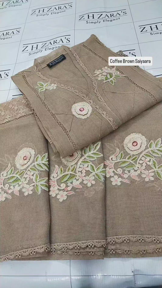 Coffee Brown Saiyaara 2pc