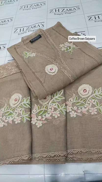 Coffee Brown Saiyaara 2pc