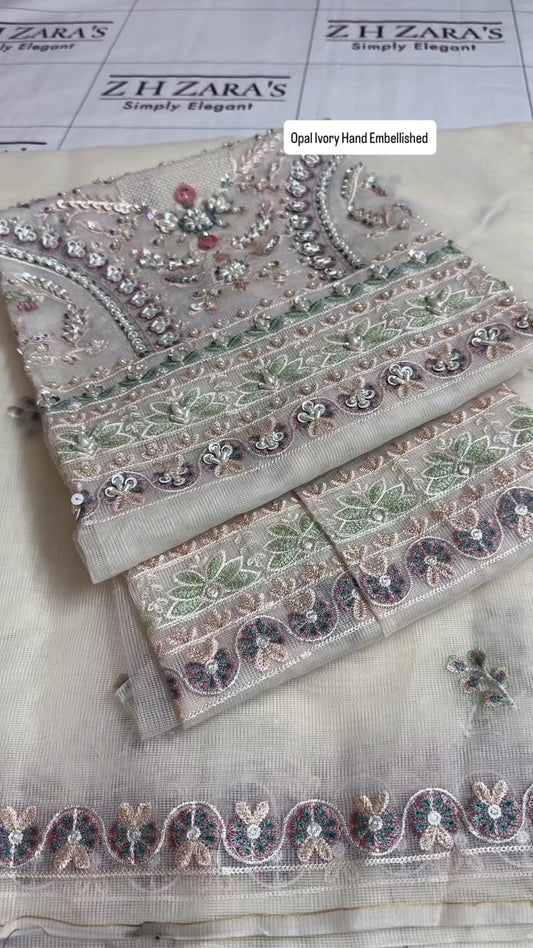 Opal Ivory Hand Embellished