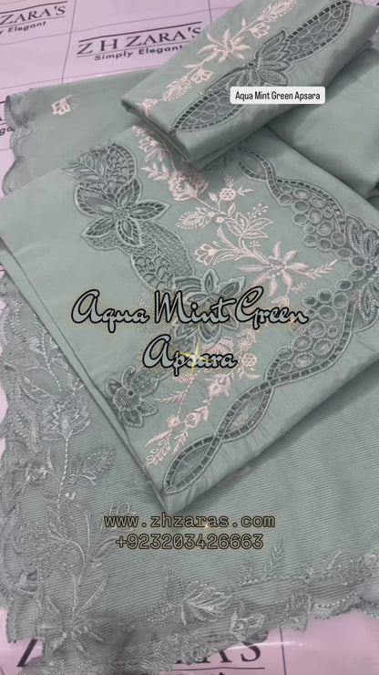 Aqua Mint Green Apsara 3pc