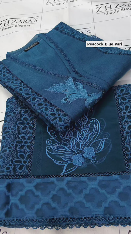 Peacock Blue Pari 2pc