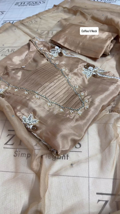 Coffee Gold V Neck 3pc