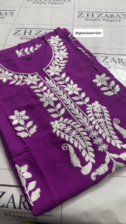 Magenta Anchor Kurti