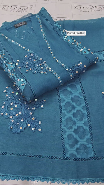 Peacock Blue Heer 2pc