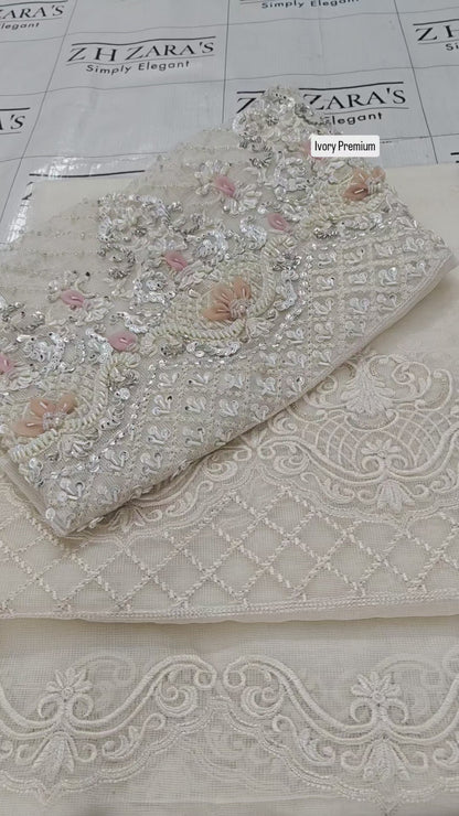 Premium Ivory Hand Embellished
