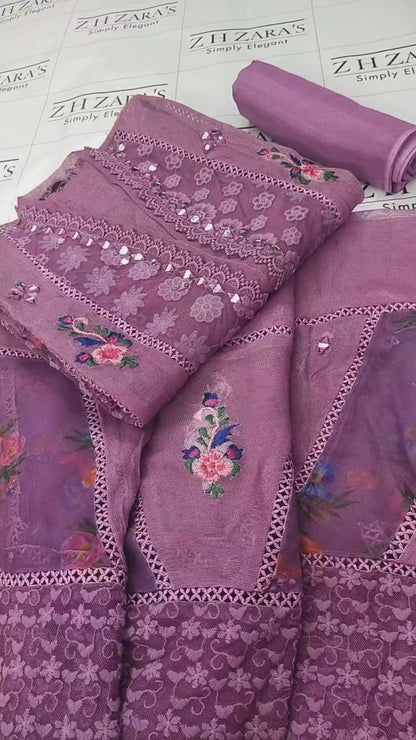 Onion Pink Digital Embroidery 3pc