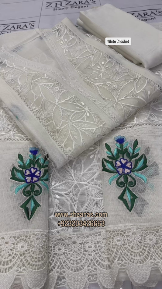 White Crochet 3pc