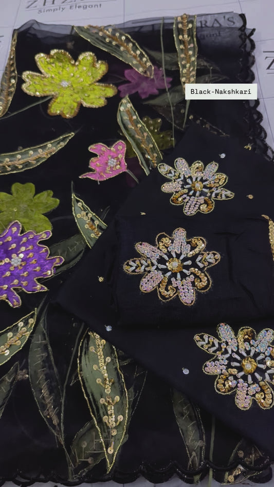 Black Nakshkari 3pc