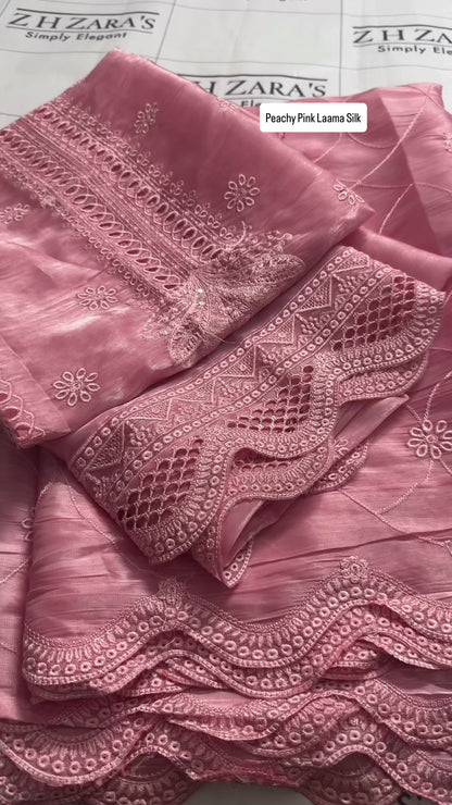 Peachy Pink Laama Silk 2pc