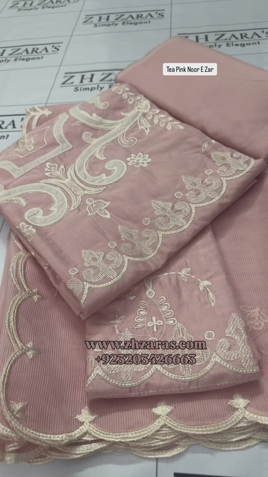 Tea Pink Noor E Zar 3pc
