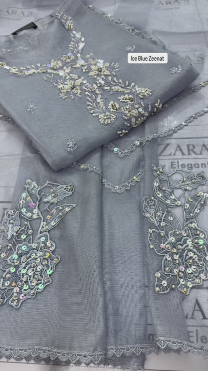 Ice Blue Zeenat 2pc