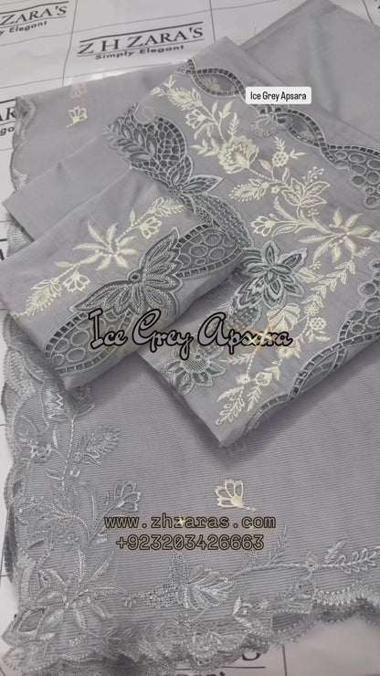 Ice Grey Apsara 3pc