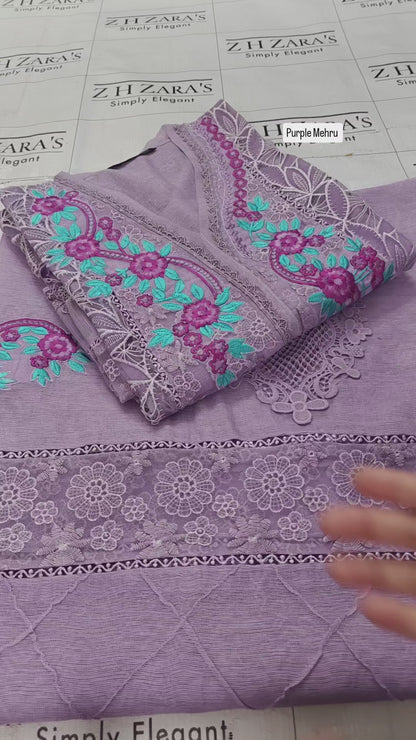 Lilac Purple Mehru 2pc