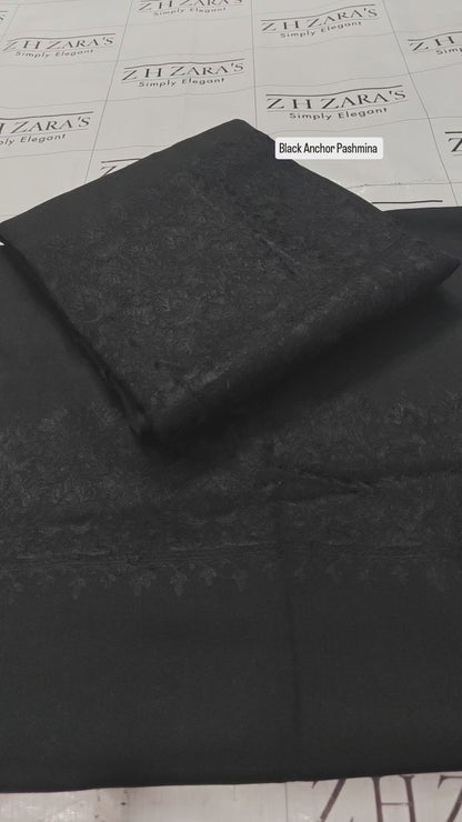 Black Anchor Pashmina 3pc
