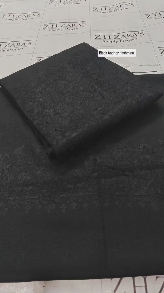 Black Anchor Pashmina 3pc