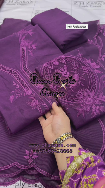 Plum Purple Aarzoo 3pc