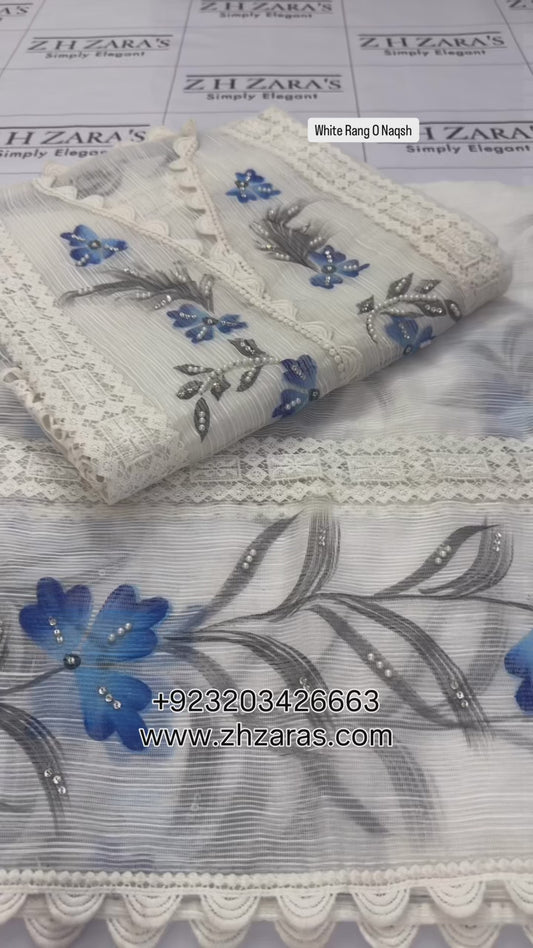 White Rang O Naqsh 2pc