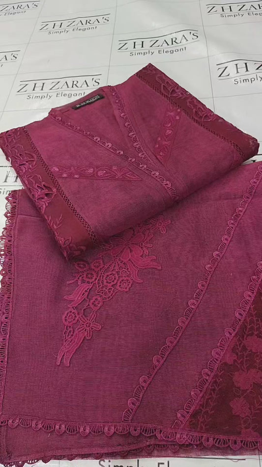 Magenta Hotpink Noura 2pc