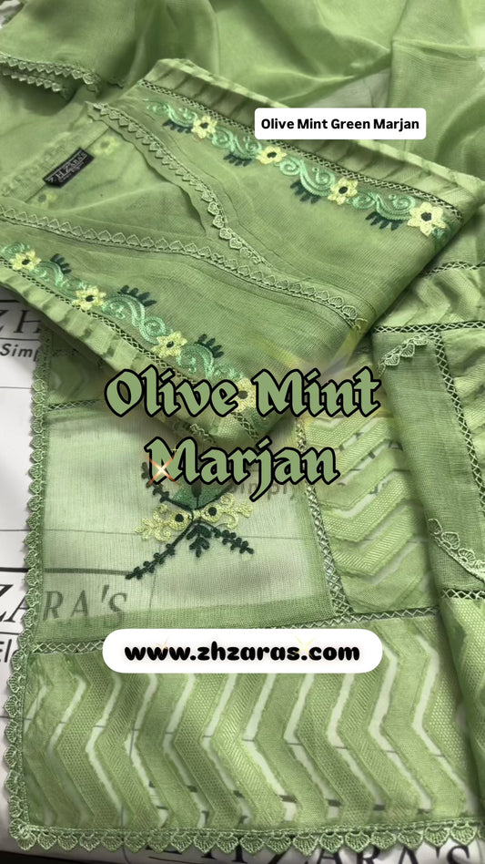 Olive Mint Green Marjan 2pc