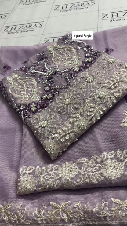 Imperial Purple Hand Embellished