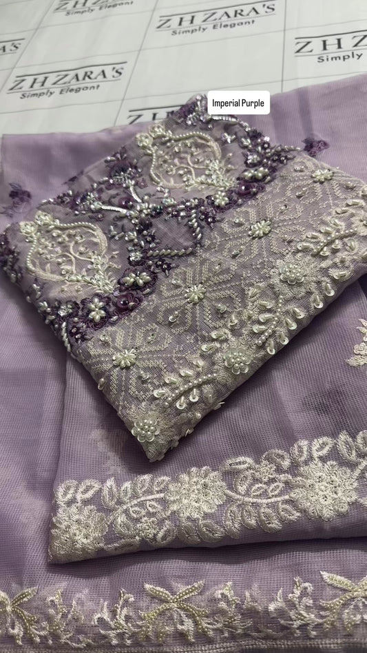 Imperial Purple Hand Embellished