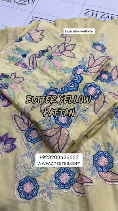 Butter Yellow Royal Kaftan Shirt