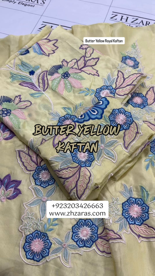 Butter Yellow Royal Kaftan Shirt