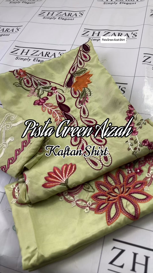Pista Green Aizah Kaftan Shirt