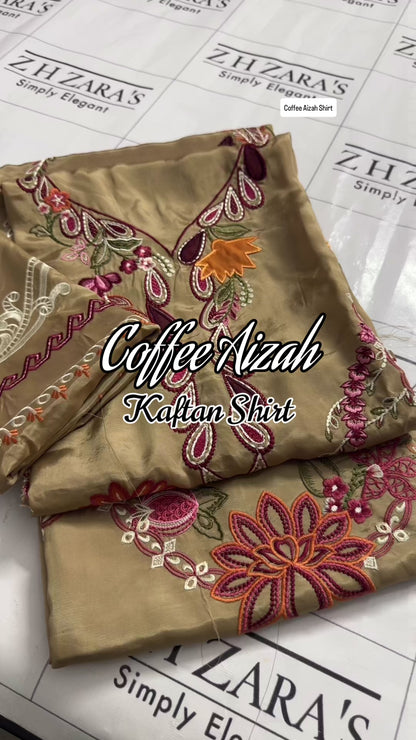 Coffee Aizah Kaftan Shirt