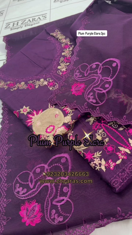 Plum Purple Elara 3pc