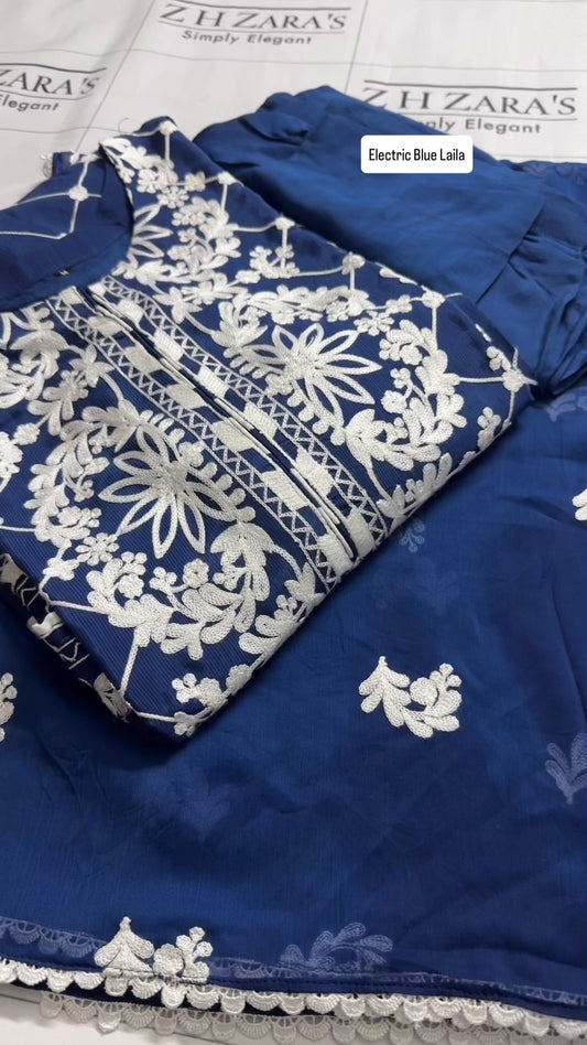 Electric Blue Laila 3pc