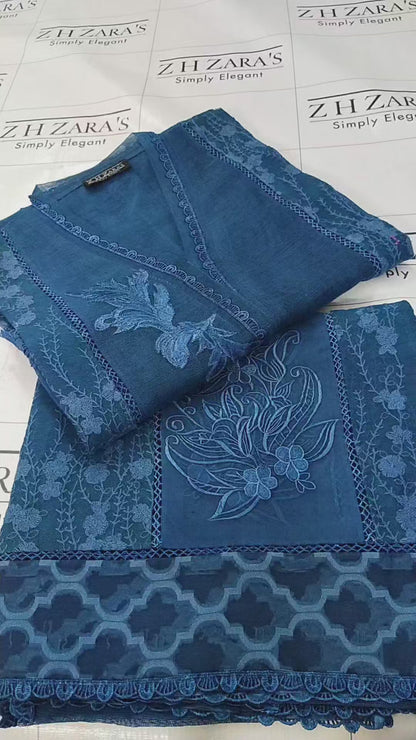 Peacock Blue Pari 2pc
